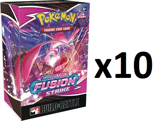 Pokemon SWSH8 Fusion Strike Prerelease Build & Battle Kit Display Box (10 Kits)